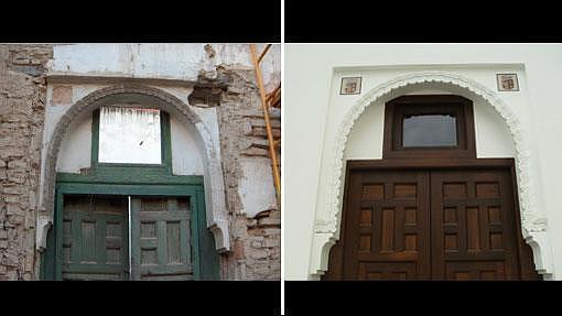 Arco y puerta de la Casa de los Artistas una vez restaurados