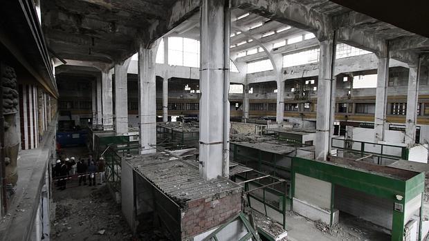 Interior del mercado de la Puerta de la Carne, construido entre 1927 y 1929