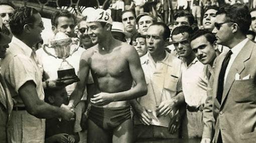 Fernando Oliveras, en la imagen, fue campeón de España en 100 metros libres