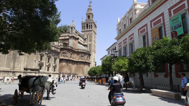 Fuerte presencial policial en el Centro de Sevilla por donde pasará el presidente de Estados Unidos