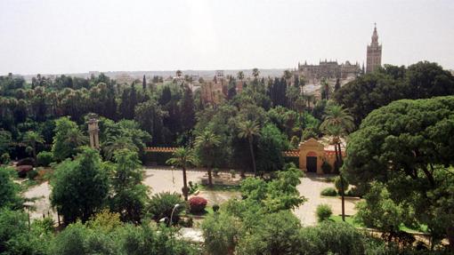 Vista de los Jardines de Murillo y el Alcázar de Sevilla