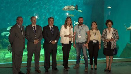 Susana Díaz y Juan Ignacio Zoido, en la inauguración del acuario