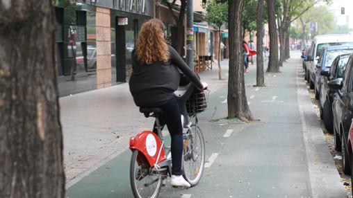 El carril bici cumple diez años con baches, grietas y socavones