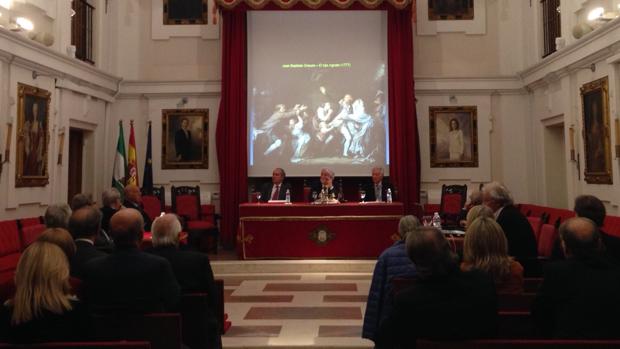 Un momento de las conferencias en la Real Academia de Medicina de Sevilla