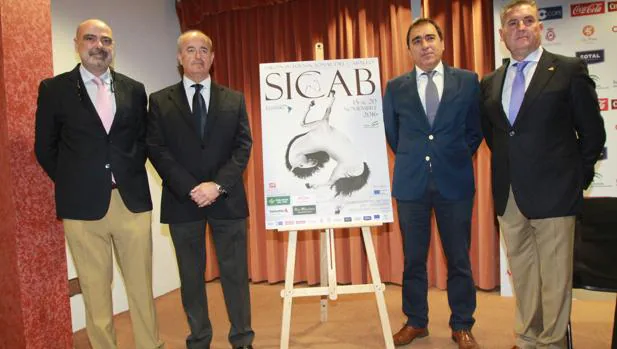 José Juan Morales, José Antonio Sollo, Alfonso Reale y José Varo, en la presentación de Sicab