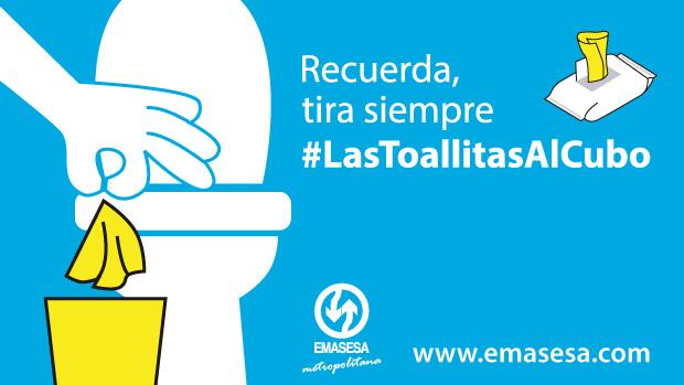 Emasesa comprometida con la campaña #lastoallitasalcubo