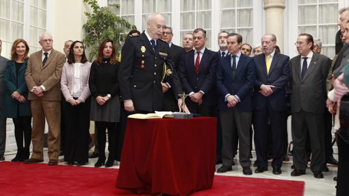 José Antonio de la Rosa, en el momento de la toma de posesión de su cargo