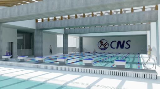 Boceto de la piscina prevista en el plan de reforma del Club Natación Sevilla