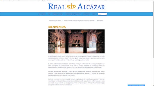 La página principal de la web del Alcázar se quedó bloqueada con el mensaje contra el Estado Islámico