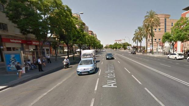 La Avenida de Andalucía, lugar donde se produjo la caída