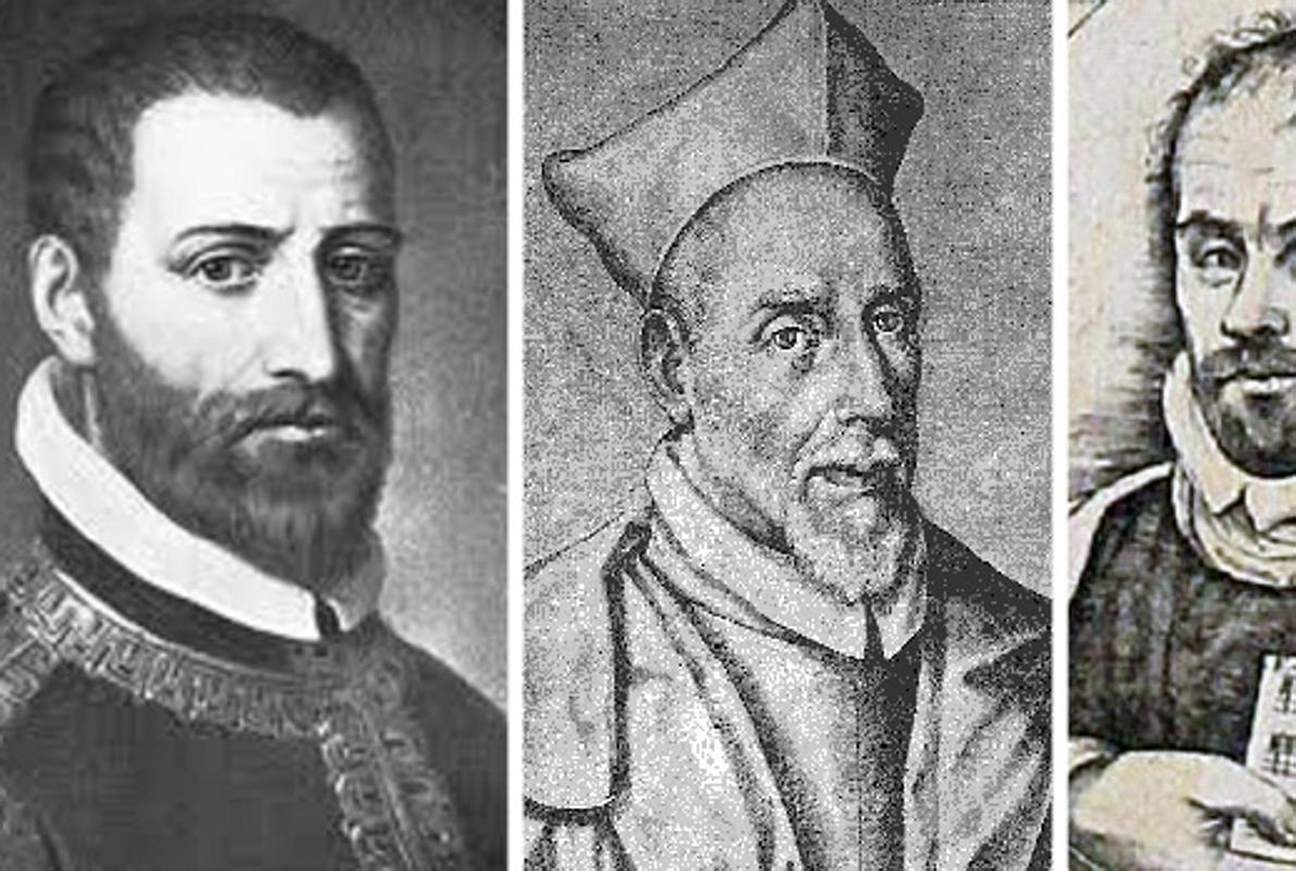 De izquierda a derecha, Luis de Victoria, Francisco Guerrero y Alonso Lobo