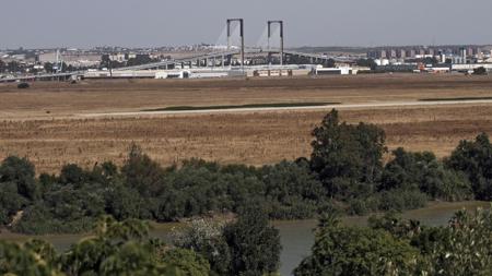 Dehesa de Tablada, con el Guadalquivir en primer término