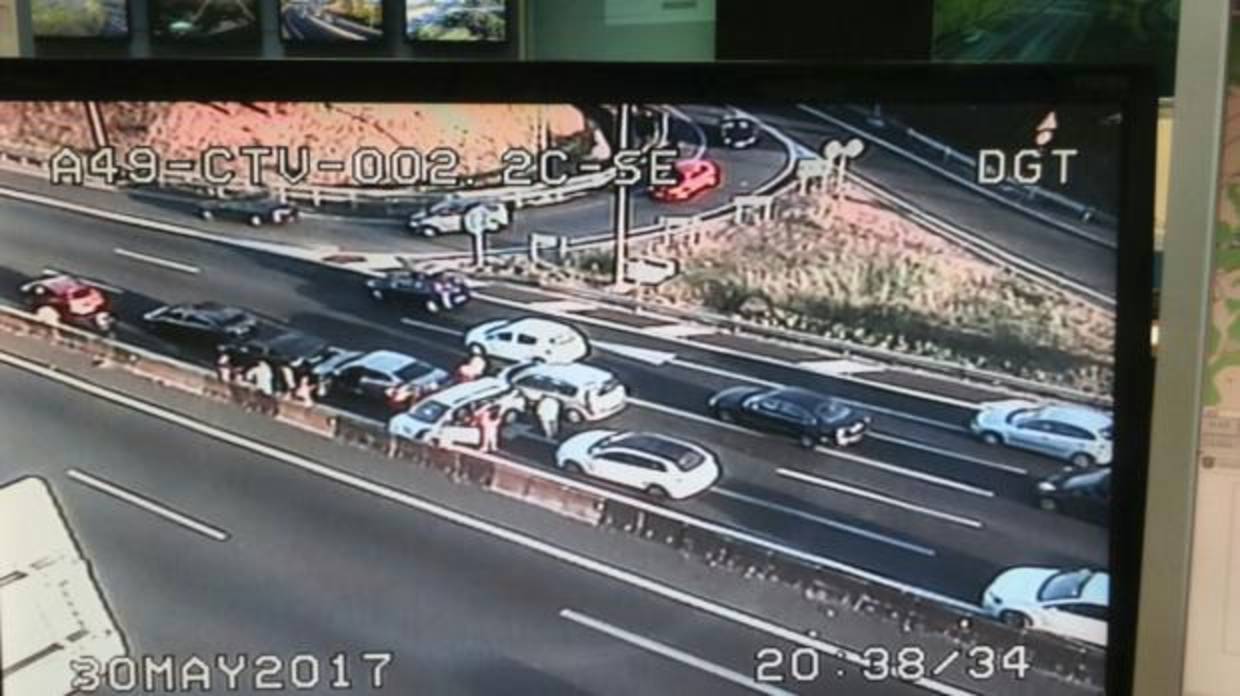 Imagen tomada desde las cámaras situadas en el puente de Castilleja