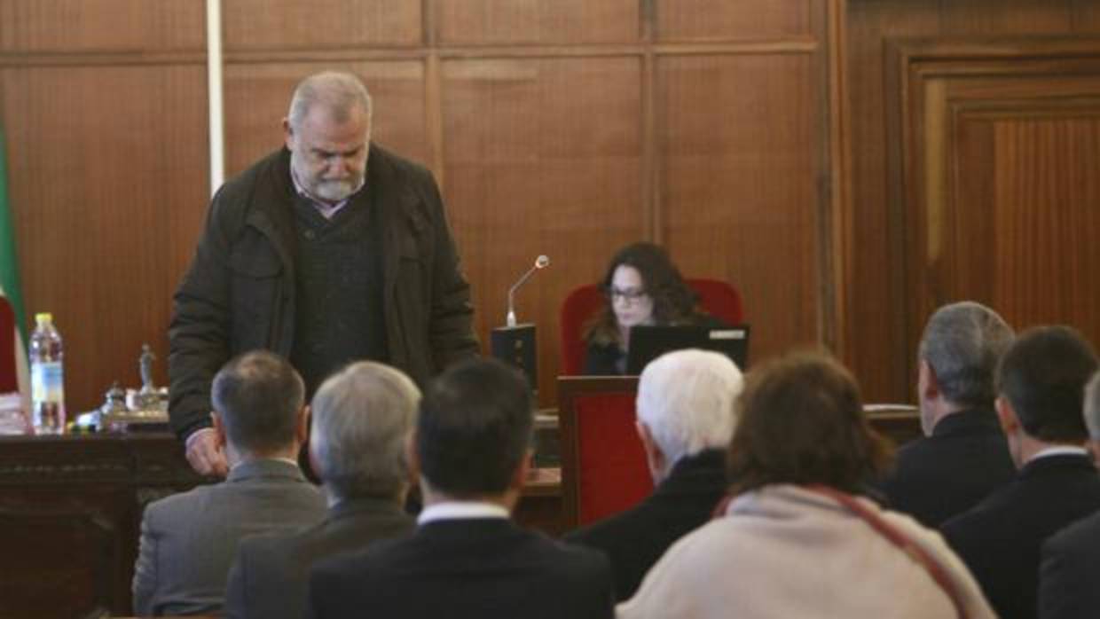 Antonio Rodrigo Torrijos, durante una de las sesiones del juicio por la venta de los suelos de Mercasevilla