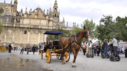 Un coche de caballos