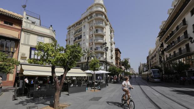 Calles peatonales, calles especializadas en Sevilla