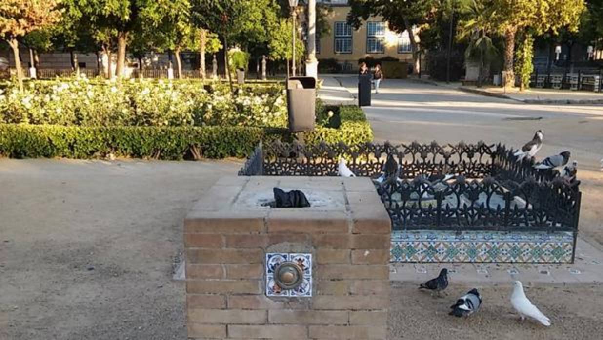 Imagen de la fuente sin la estatua