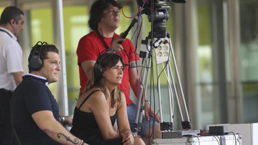 El cantante Manu Tenorio junto a Galera durante las audiciones de OT