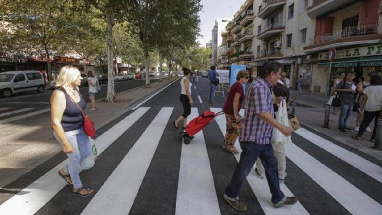 La avenida de la Cruz del Campo tras las obras de renovación de redes y reurbanización