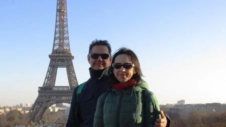 Marta Sureda y Álvaro Márquez, en su viaje de intercambio en París