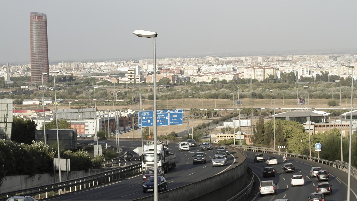 El carril izquierdo de la A-49 desde Bormujos hasta Patrocinio se va a habilitar para vehículos de alta ocupación