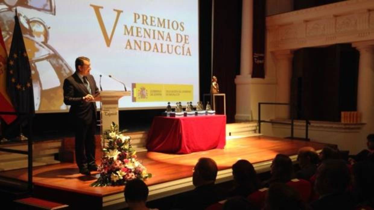 El delegado del Gobierno en Andalucía, Antonio Sanz, este miércoles en la Fundación Cajasol en Sevilla