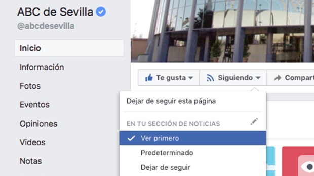Los sencillos pasos que tienes que dar para seguir informado con ABC de Sevilla en Facebook