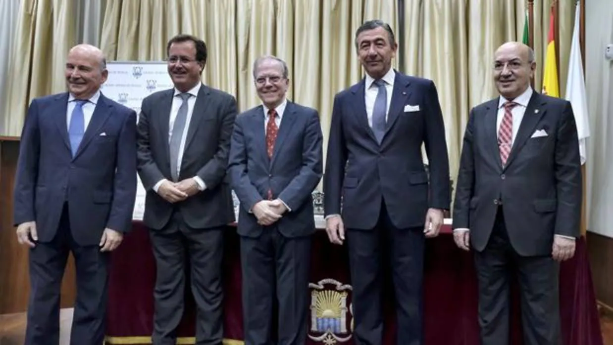 Julio Cuesta, Juan Carlos Cabrera, Alberto Máximo Pérez Calero, Santiago de León y Ángel Moliní