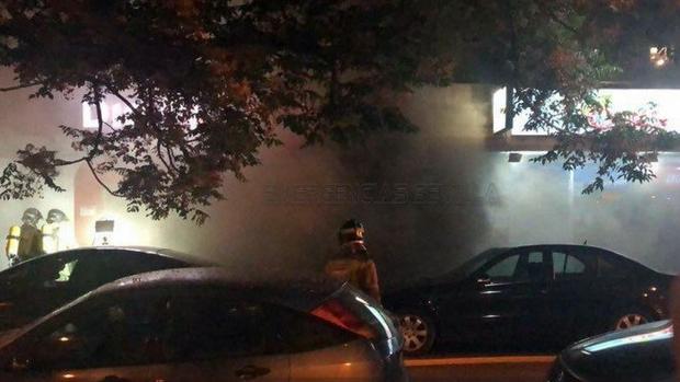 Un aparatoso incendio en la calle Eduardo Dato