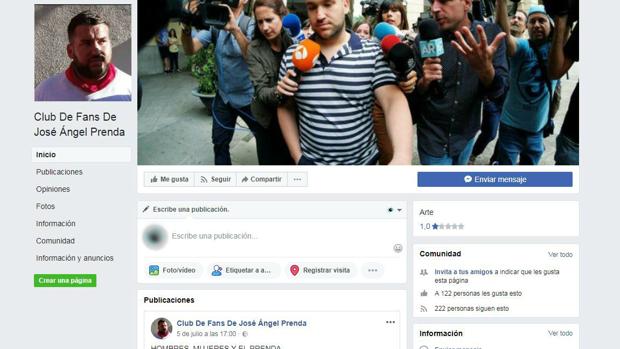 Crean en Facebook un club de fans de un miembro de la Manada, José Ángel «El Prenda»