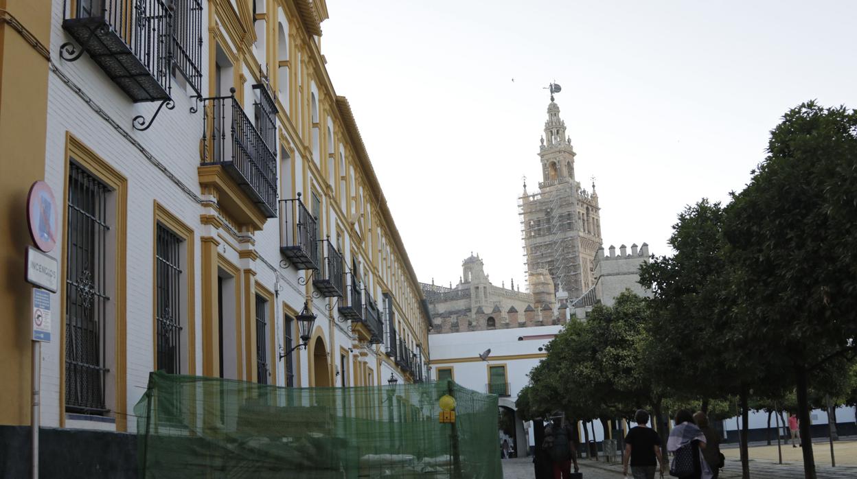 Obras en el Patio de Banderas