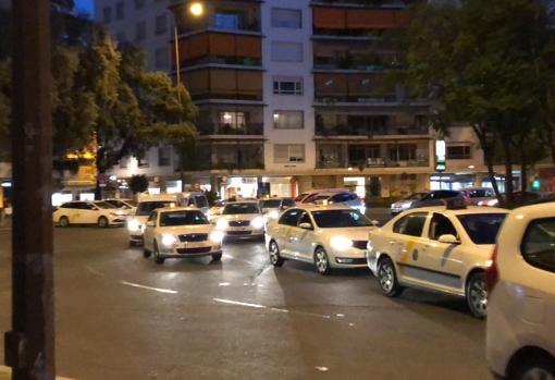 El primer punto de encuentro de la marcha lenta fue la Plaza de Cuba