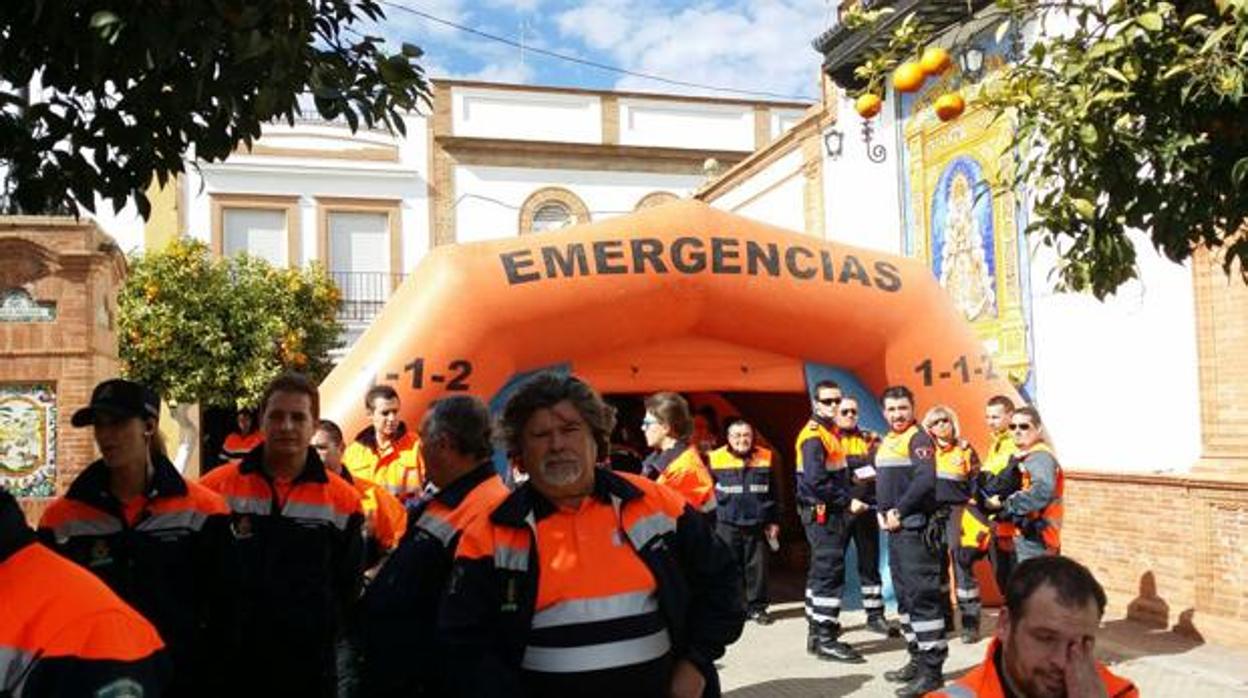 Imagen de algunos voluntarios de protección civil