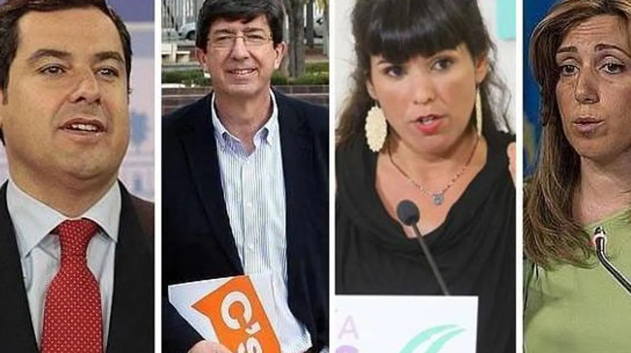 Principales candidatos de las elecciones en Andalucía 2018