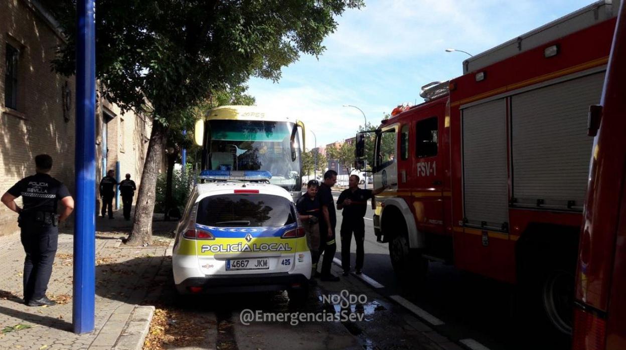 Imagen de los servicios de emergencias tras el rescate