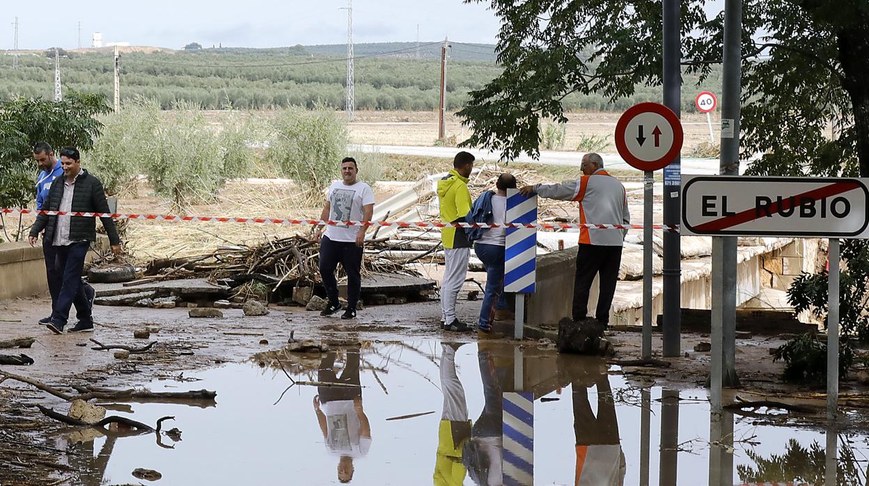 Inundaciones en la localidad sevillana de El Rubio