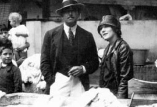 Mary Pickford y su entonces marido, Douglas Fairbanks, en el Corral del Conde en 1924