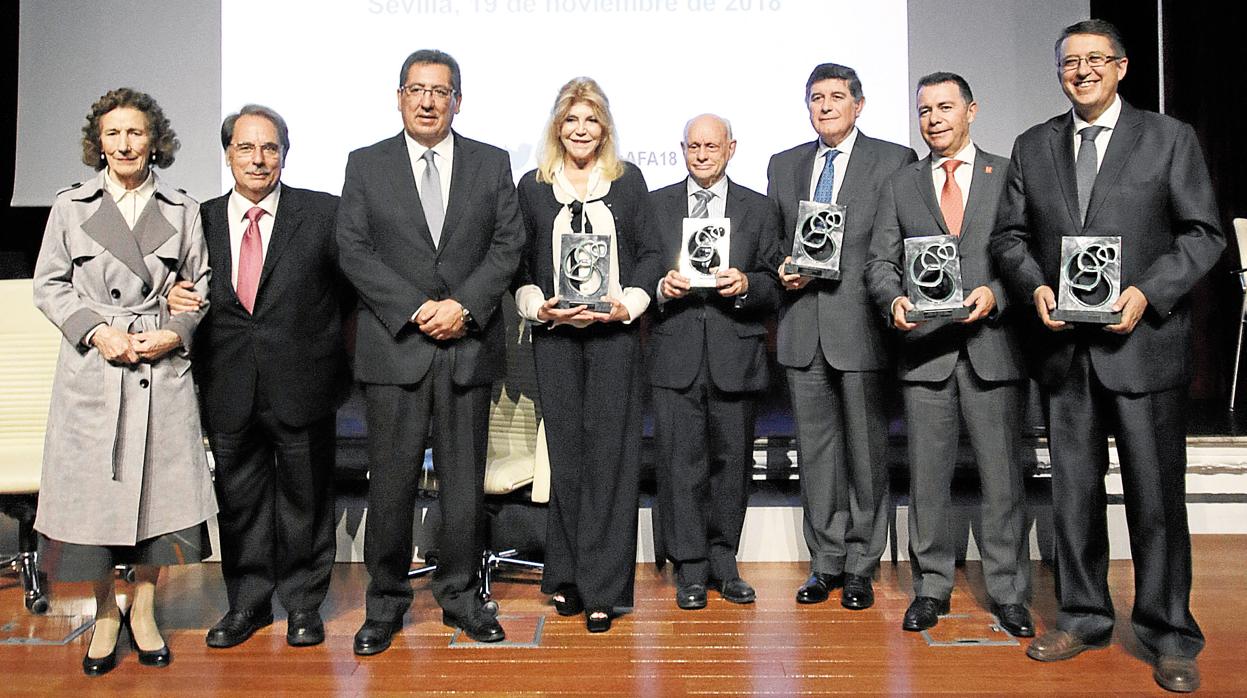 Foto de familia de los premios AFA 2018