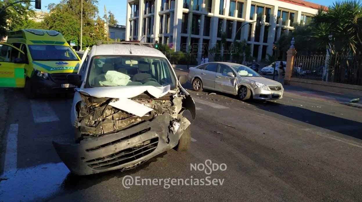 Imagen del accidente en la capital