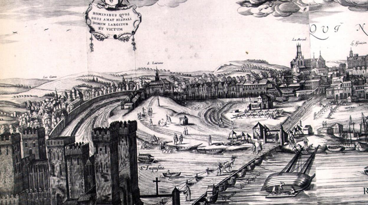 Grabado sobre la Triana del año 1617