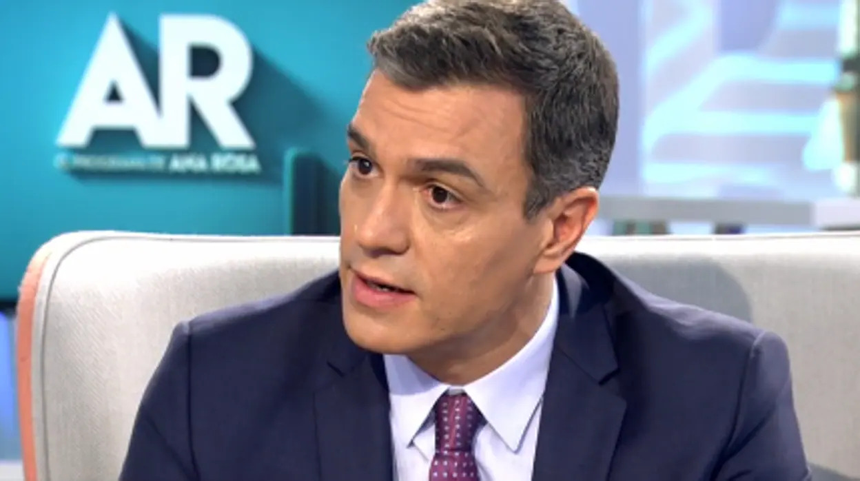Pedro Sánchez, en el programa de Ana Rosa Quintana hablando de los papeles de Huévar