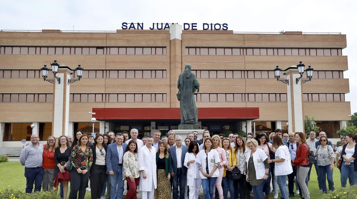 Protesta celebrada el pasado 18 de ocubre en el hospital de San Juan de Dios de Bormujos