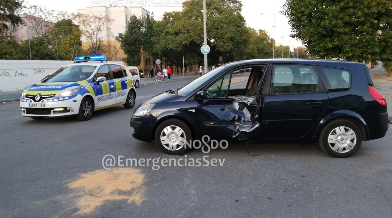 Imagen del vehículo tras el accidente