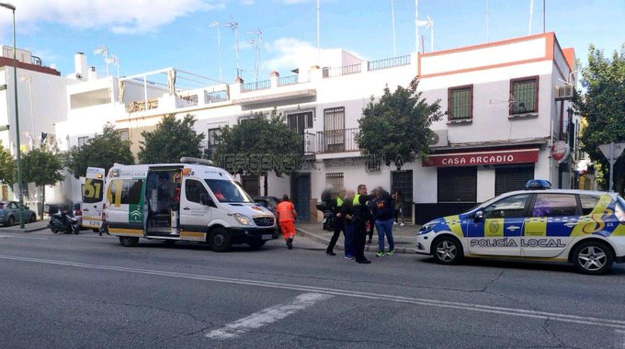 Imagen del momento del siniestro en la avenida de Hytasa