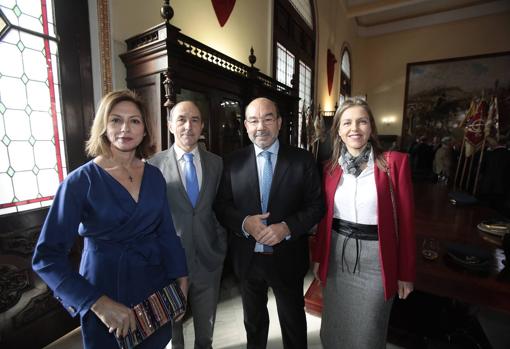 Reyes Romero, Francisco José Contreras, Ángel Expósito y Cristina Peláez