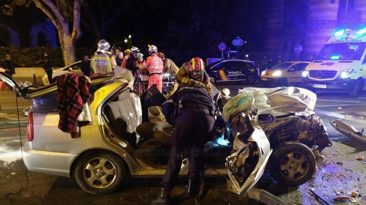 Accidente en el Paseo de las Delicias, provocado por un conductor que dio positivo en cuatro sustancias