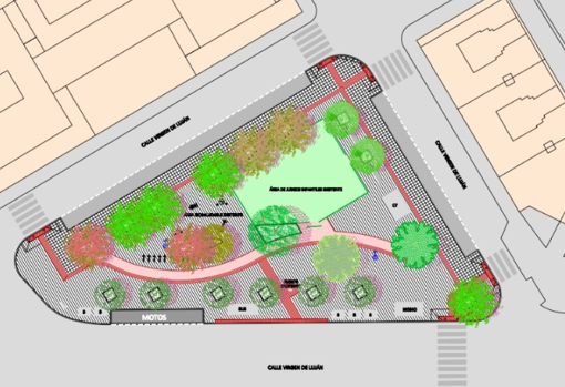 Plano de la Glorieta Jardín Pepe da Rosa tras la realización del proyecto de reurbanización integral previsto