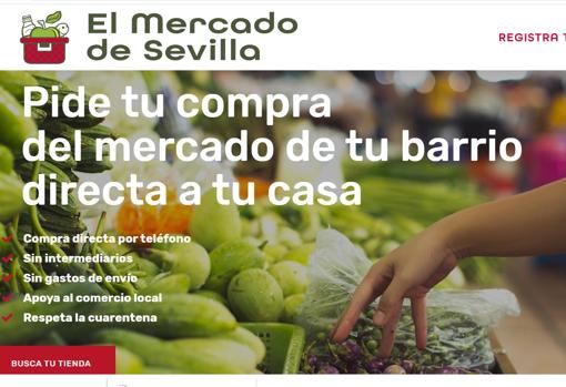 Portada de la web de El Mercado de Sevilla