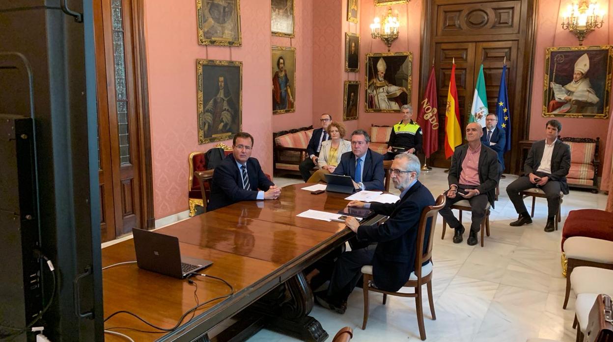 El gobierno local, en la videoconferencia de hace unos días con autoridades