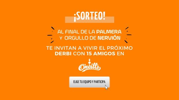 SORTEO: ¿Quieres disfrutar del derbi sevillano con 15 amigos en el bar O’Neill’s?